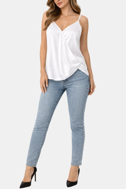 Kassandra - Halter Wrap V Neck Sleeveless Tank Top