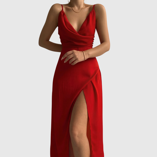 Katalin - Elegáns Hasított Maxi Ruha