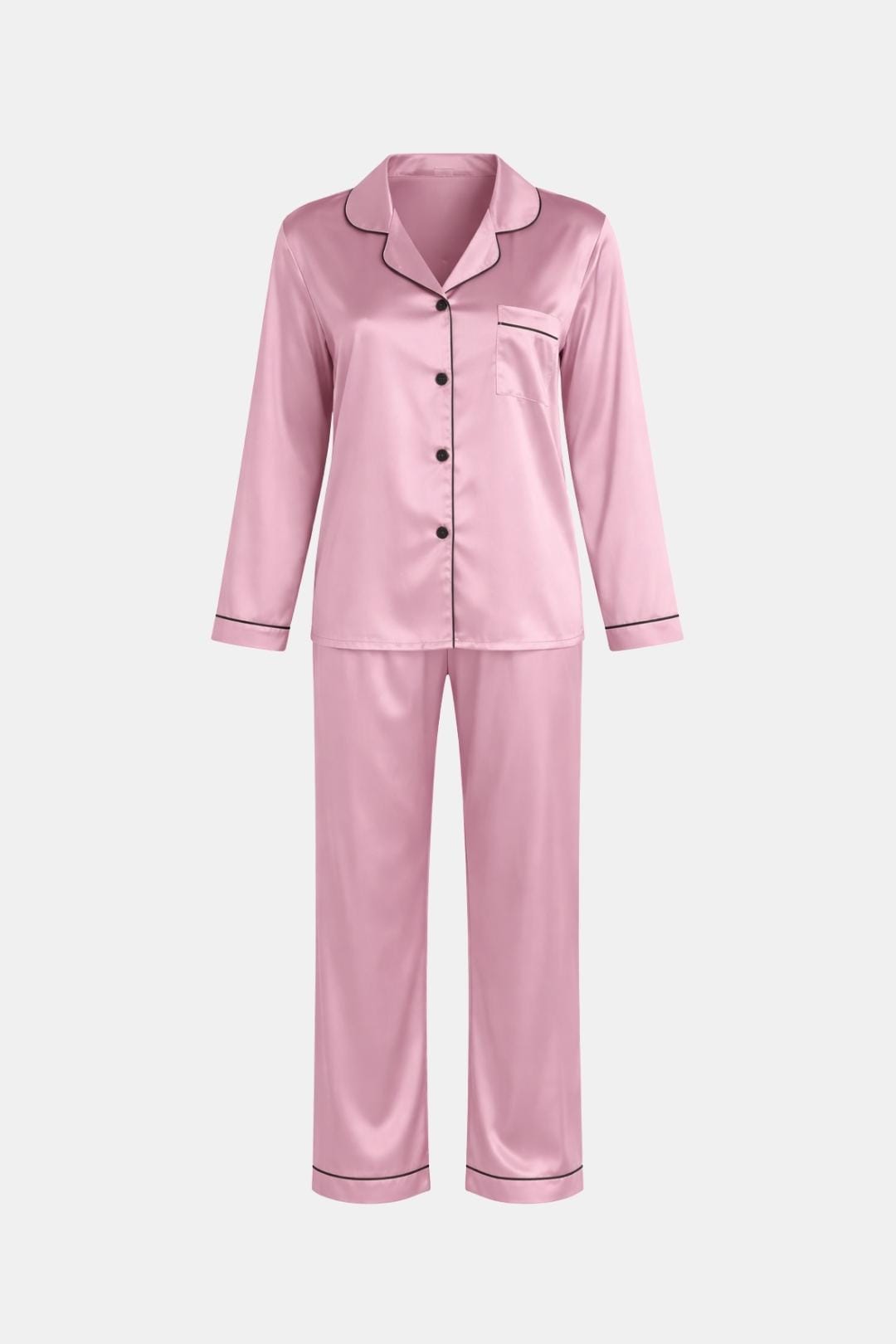 Katerina - Button Down Lapel Collar Set Pyjamas