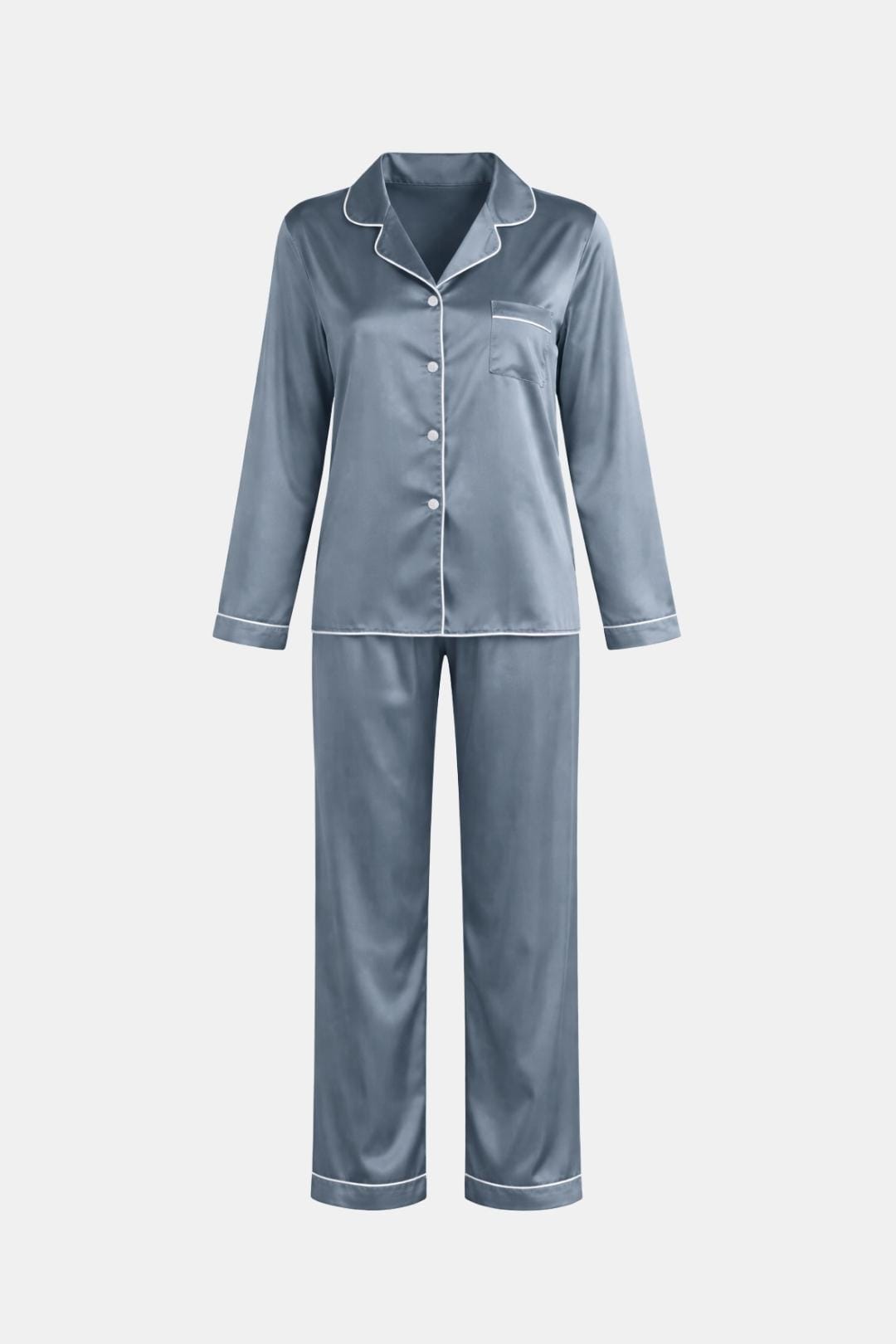 Katerina - Button Down Lapel Collar Set Pyjamas