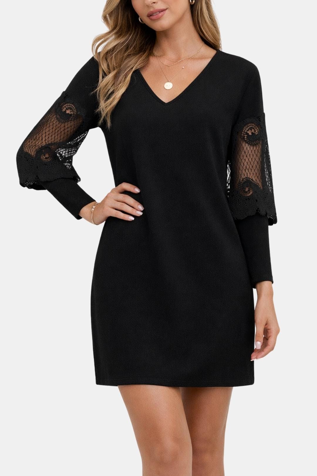Katharina - Airy Detail Lace Mini Dress