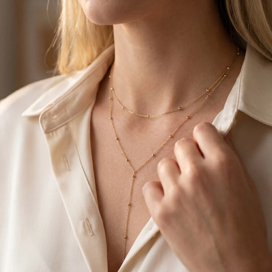 Ketting dames | Gelaagde gouden ketting met fijne details