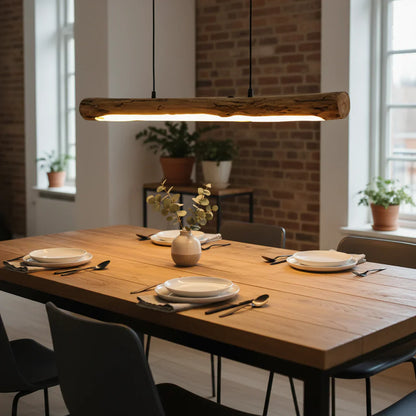 LUMORA – Dimbare houten hanglamp met warm LED licht
