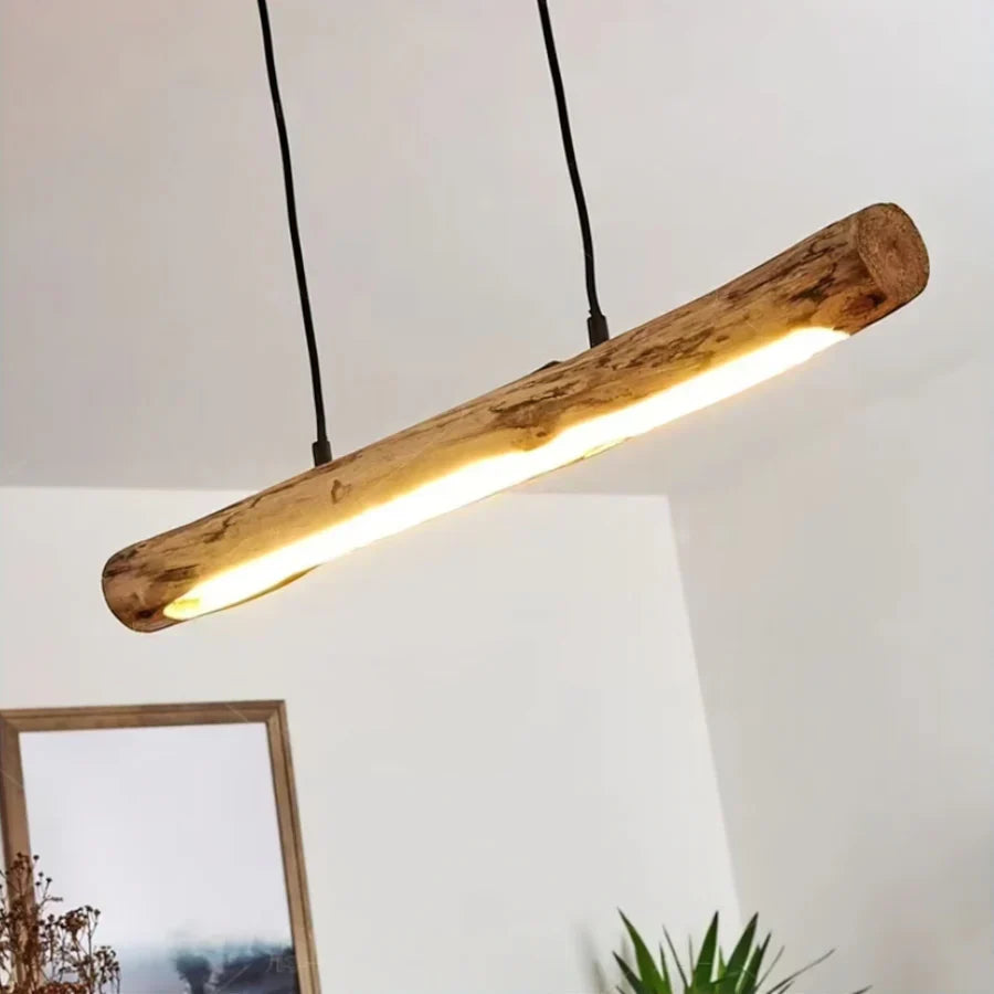 LUMORA – Dimbare houten hanglamp met warm LED licht