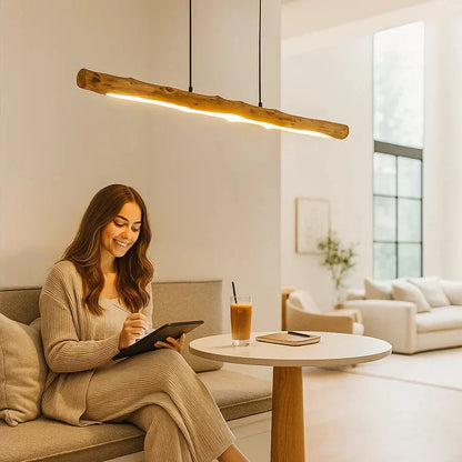 LUMORA – Dimbare houten hanglamp met warm LED licht