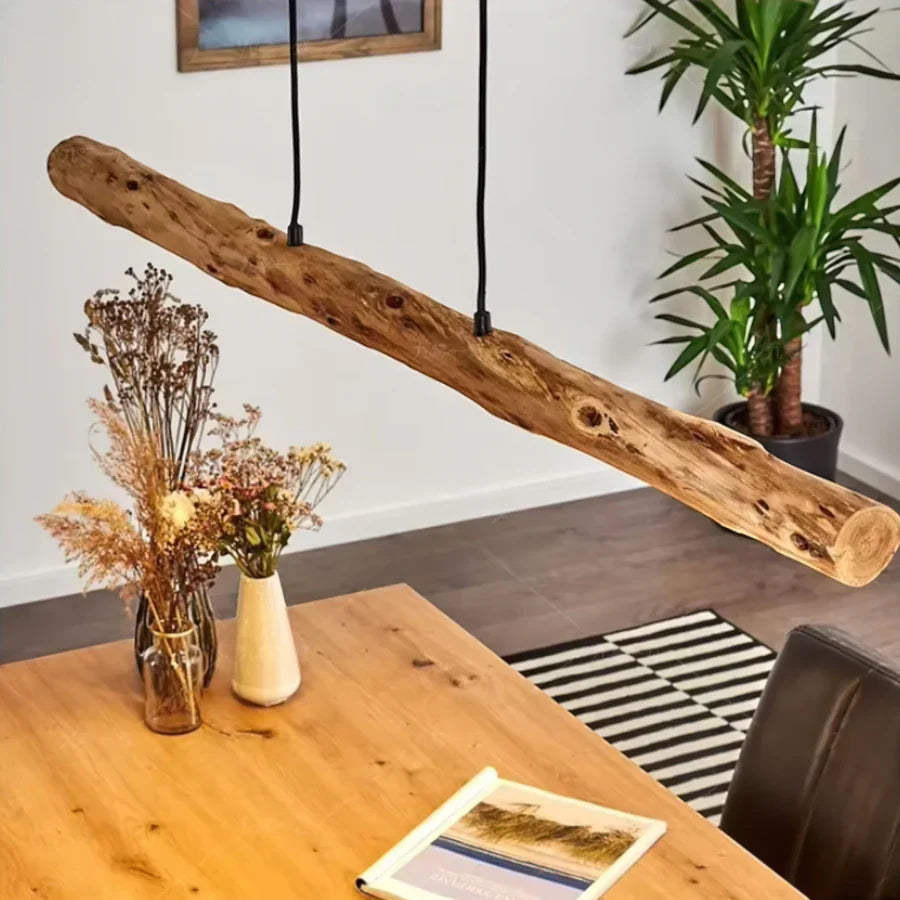 LUMORA – Dimbare houten hanglamp met warm LED licht