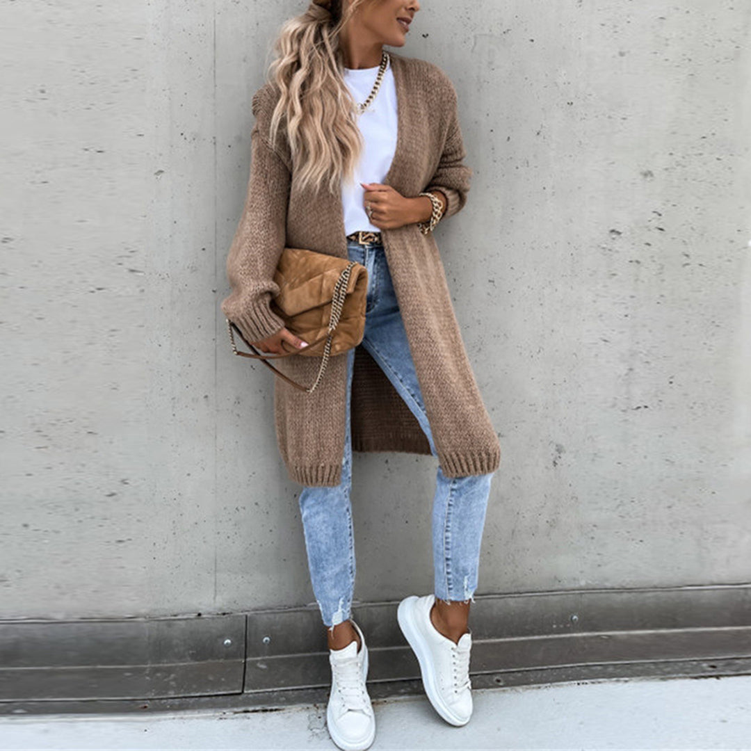 Lauren | Women relaxed fit Long Open Front cardigan