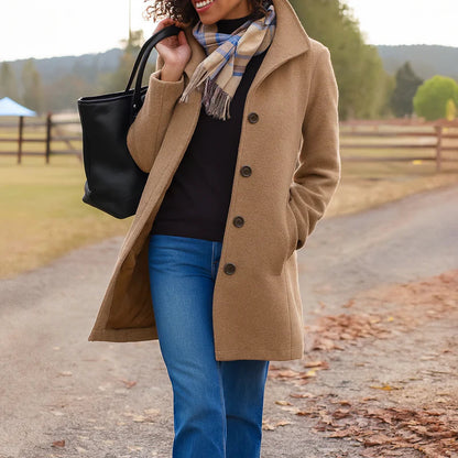 Aubrey | Classic Coat with Buttons for Women - Image 8