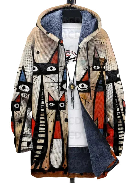 Kiara | Unisex-Kapuzenjacke, inspiriert von luxuriöser Kunst