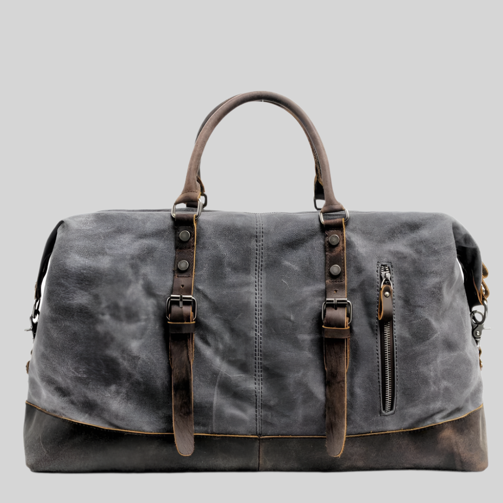Weekend Bag | Canvas, Leather Trim | Travel Duffel Bag