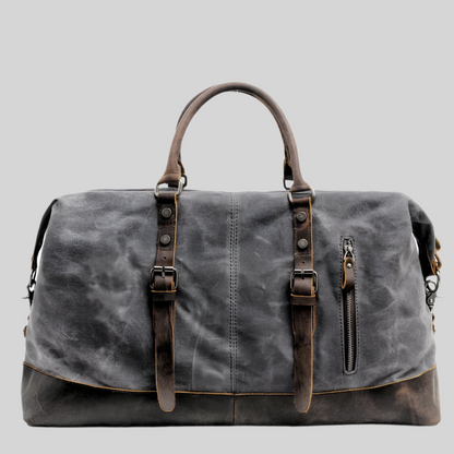 Weekend Bag | Canvas, Leather Trim | Travel Duffel Bag