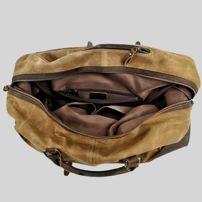 Weekend Bag | Canvas, Leather Trim | Travel Duffel Bag