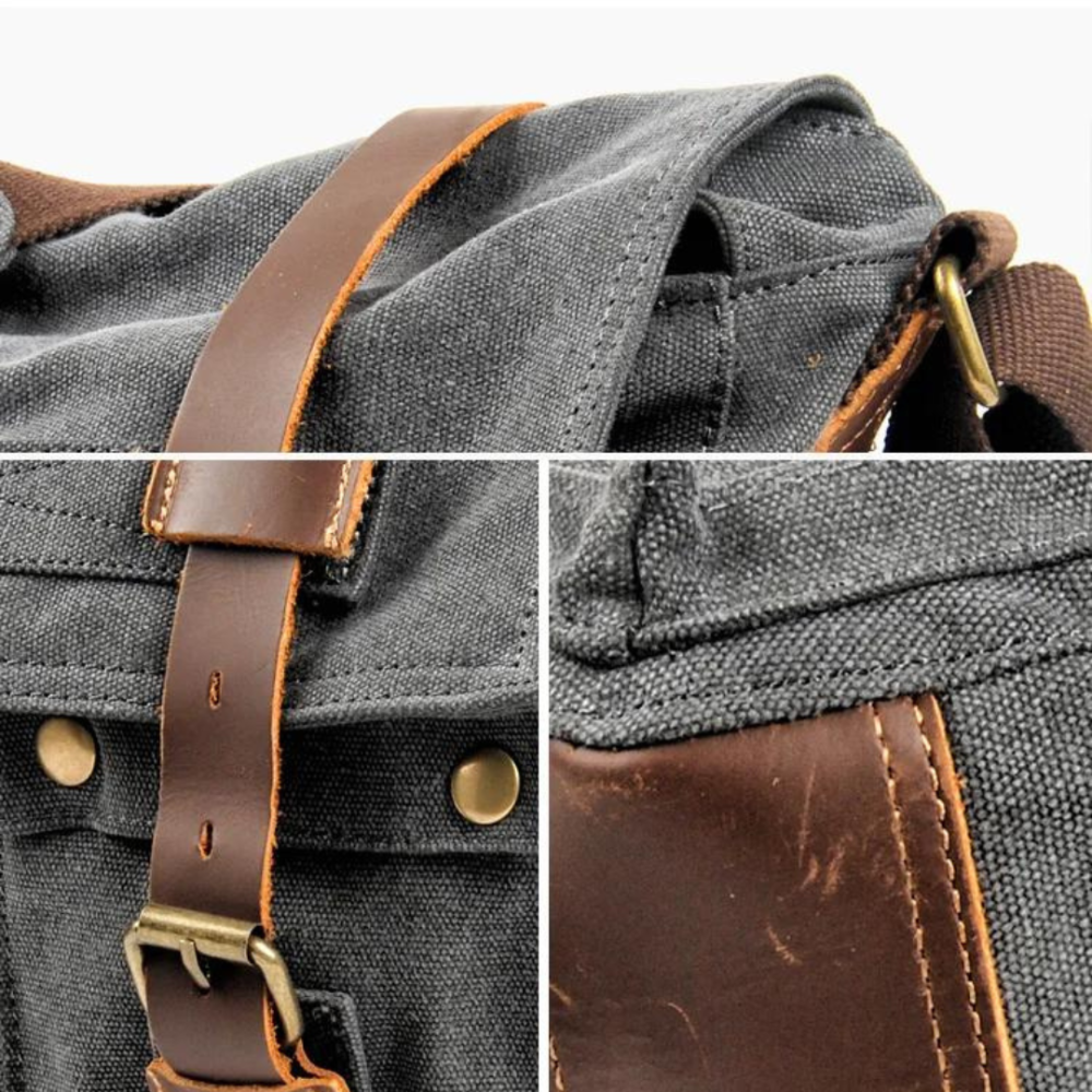 Weekend Bag | Canvas, Leather Trim | Travel Duffel Bag