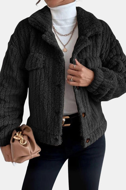 Kitty – Ultra-Soft Winter Jacket with Pearl Buttons