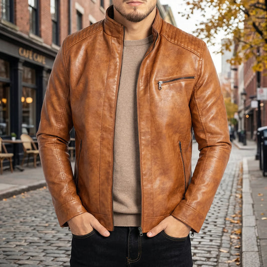 Klassische Herrenjacke Im Bikerstil - Janis