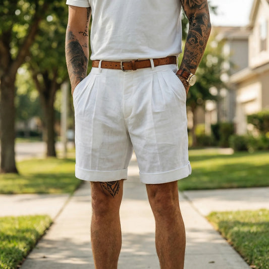 Klassische Herrenshorts Mit Bundfalten - Erick