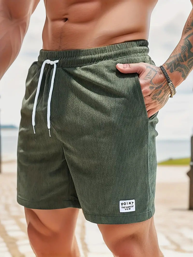 Klassische Kurze Hosen Herren | Bequeme Cord Shorts mit Elastischem Bund für Stil und Komfort 1
