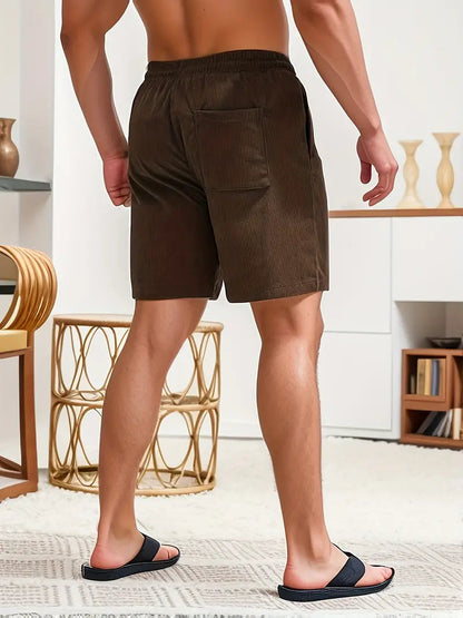 Klassische Kurze Hosen Herren | Bequeme Cord Shorts mit Elastischem Bund für Stil und Komfort 8