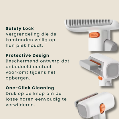 KlitFree – 2-in-1 Kattekam mod Filtre & Løse Hår