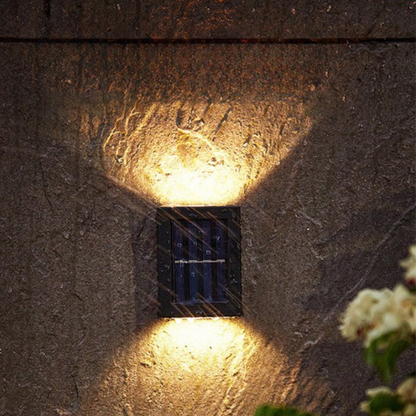Kabellose LED-Solar-Wandleuchten Deluxe