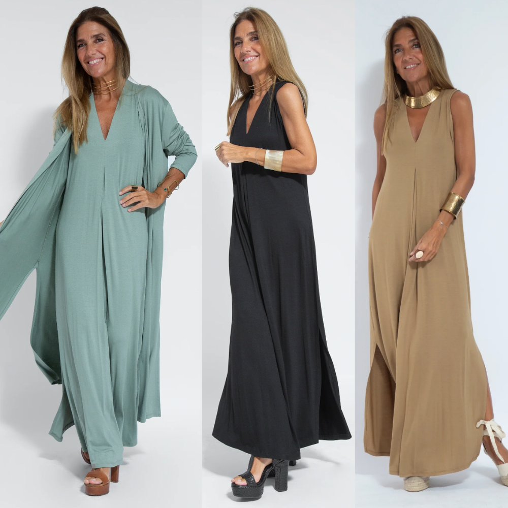 Tweedelige Afslankende Jurk met Vest – Loreen