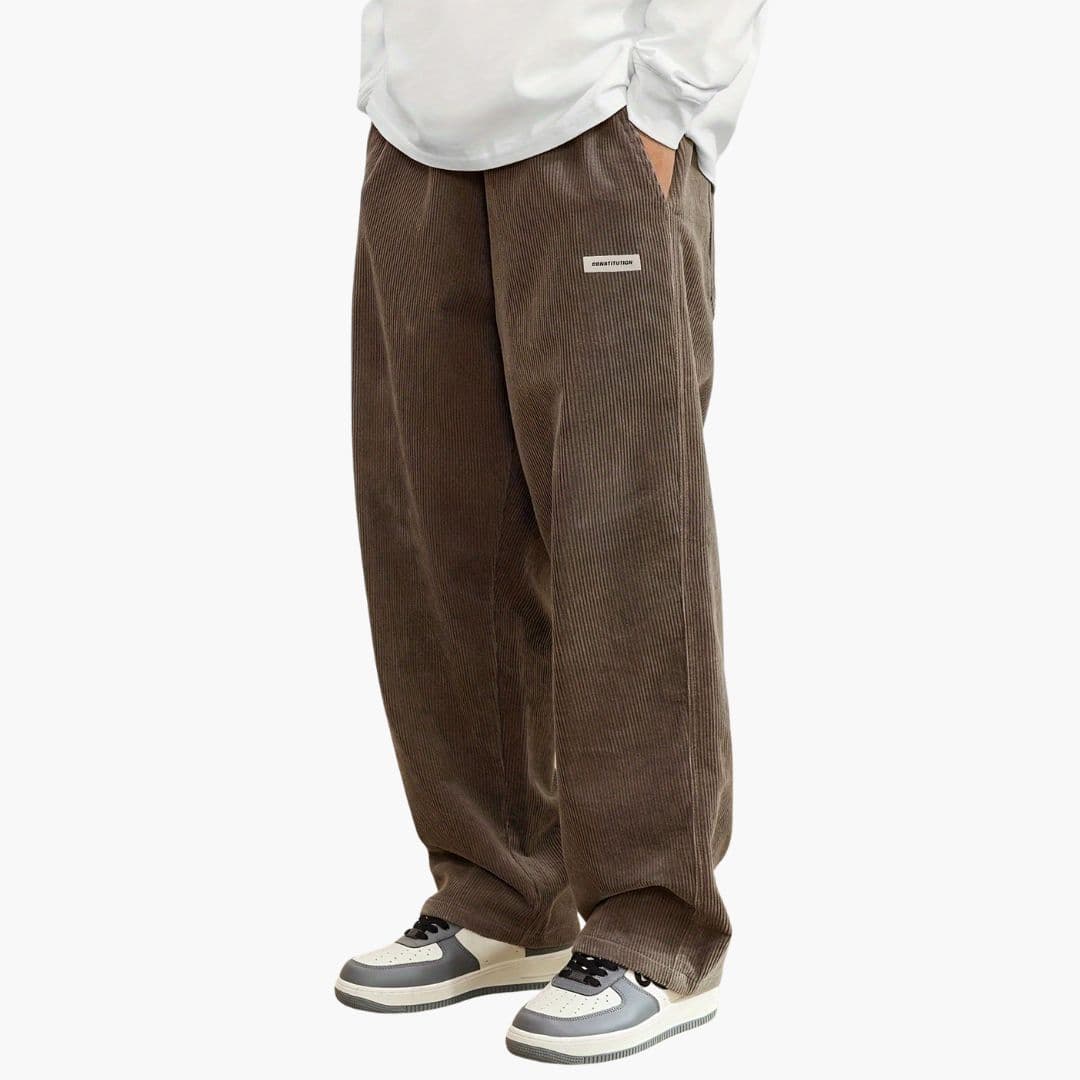 Kordhose für Herren | Weites Bein mit Elastischem Bund | Bequeme Passform für Alltag und Freizeit 3