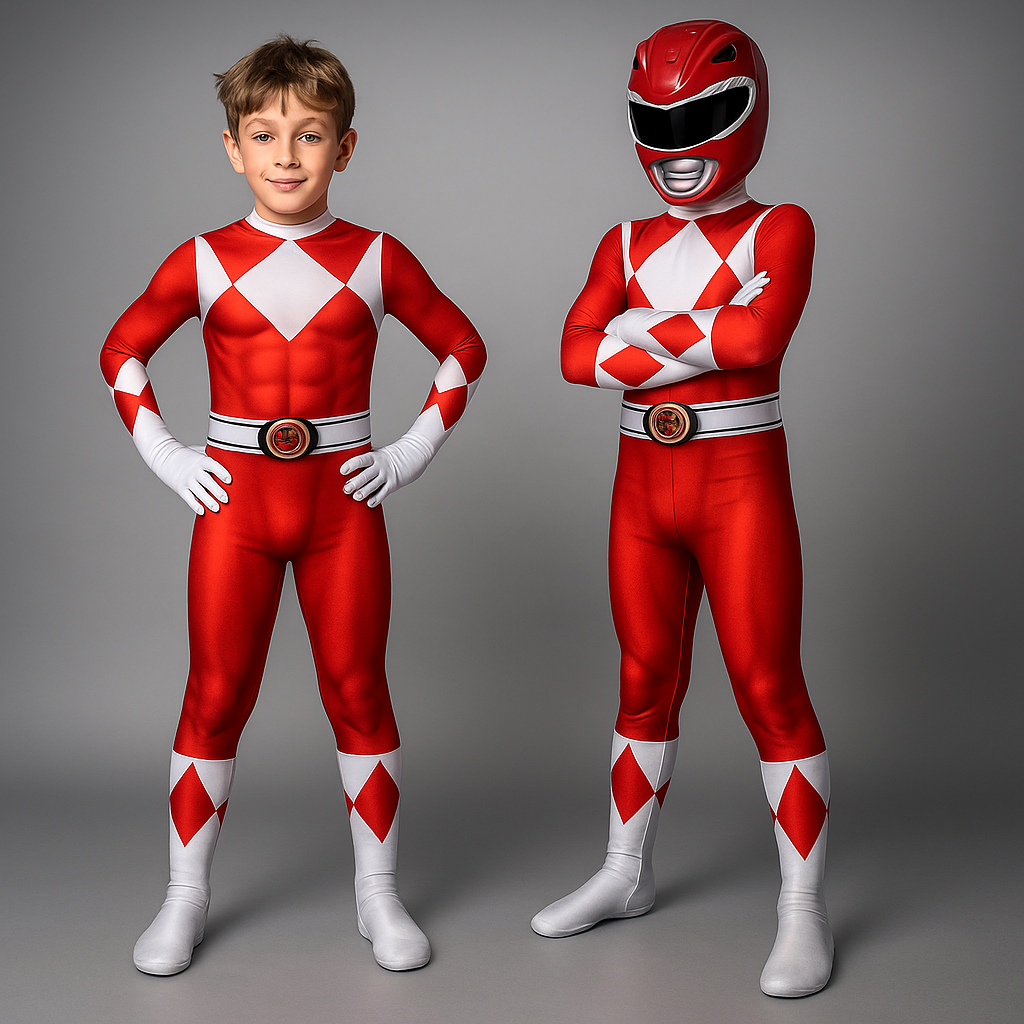 Dynamic Hero Costume Set for Kids with Matching Mask