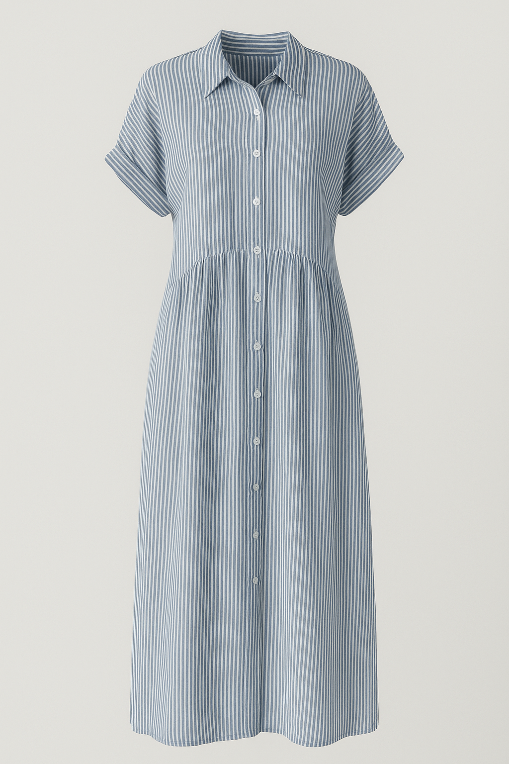Chic Women's Midi Dress with Handy Pockets