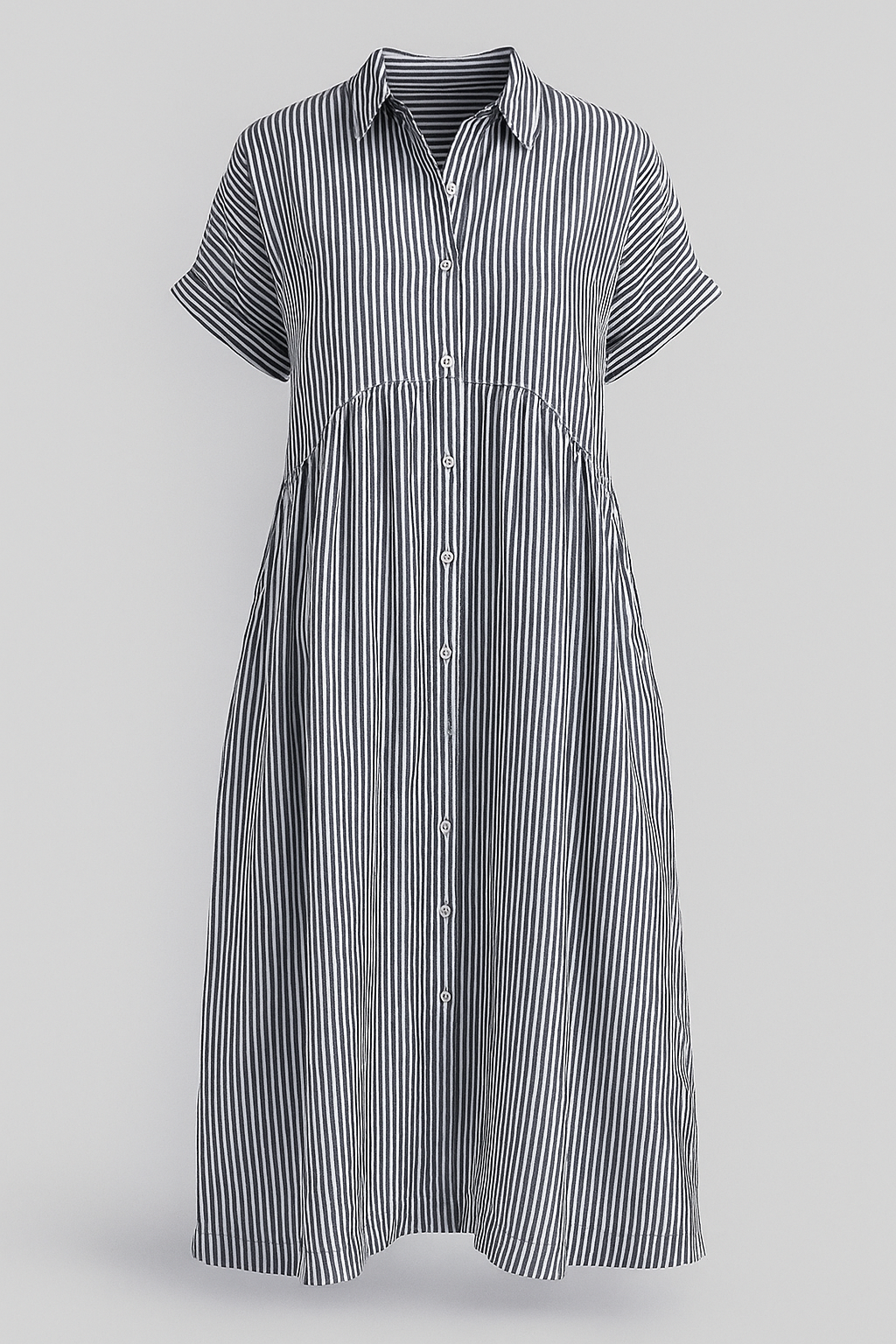 Women's Midi Dress with Pockets – Casual Flowy Everyday Dress