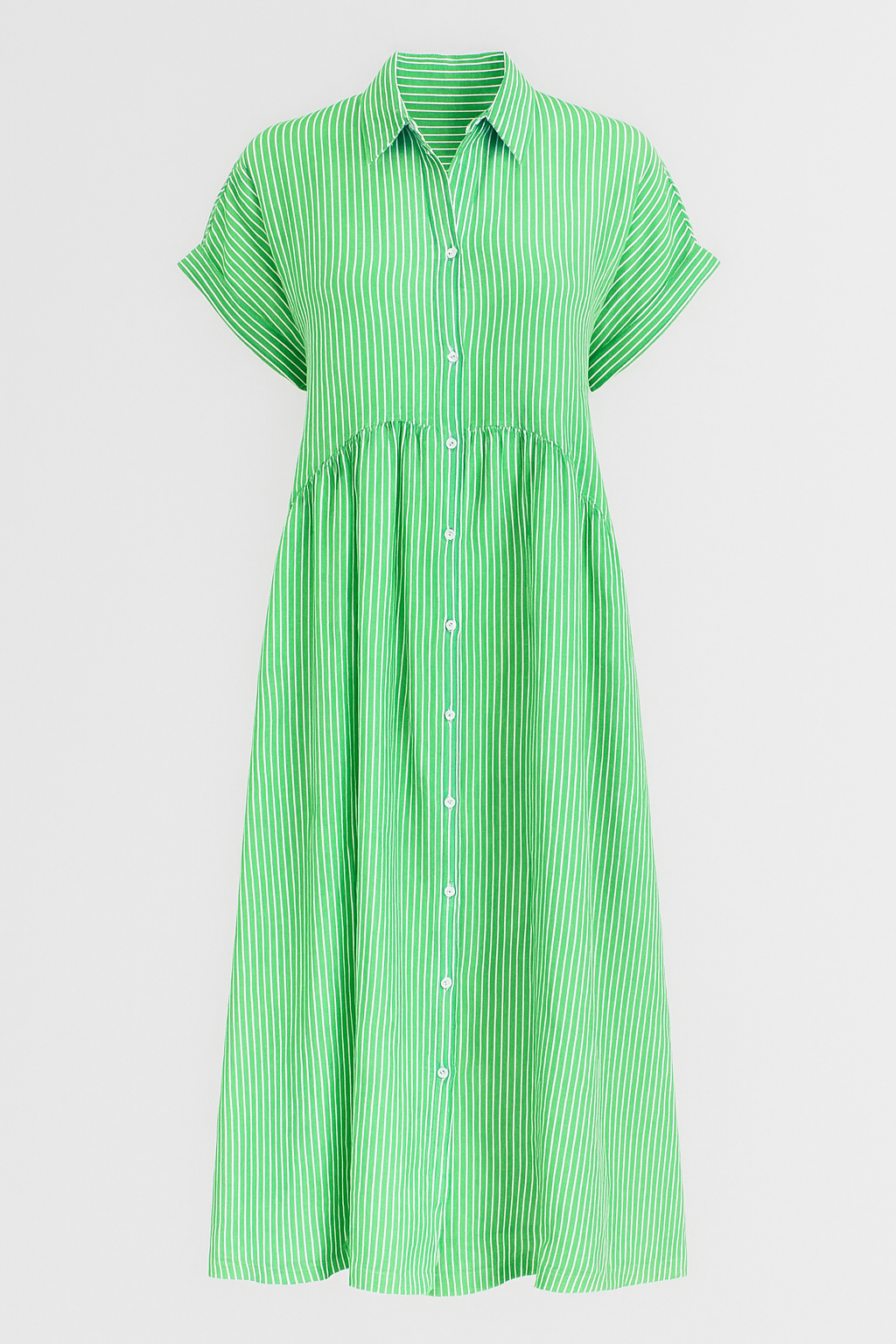Chic Women's Midi Dress with Handy Pockets