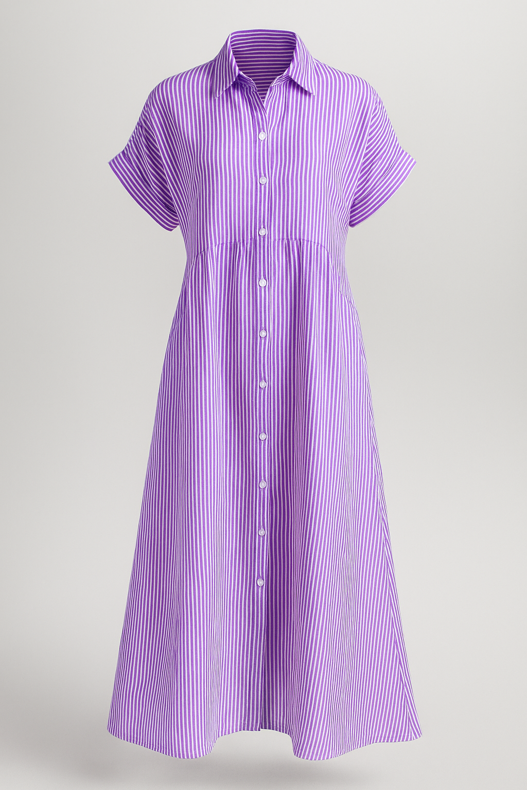Chic Women's Midi Dress with Handy Pockets