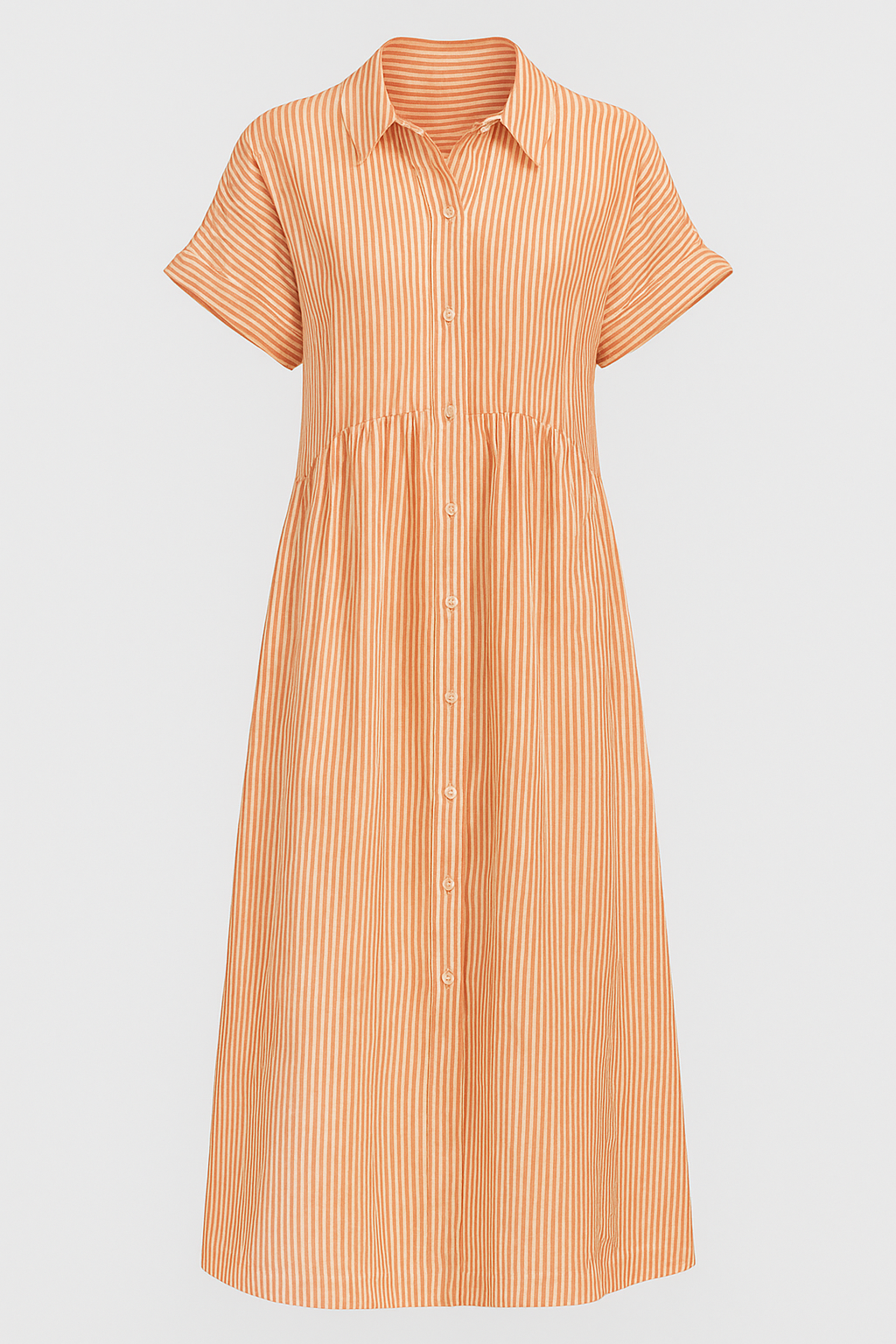 Chic Women's Midi Dress with Handy Pockets