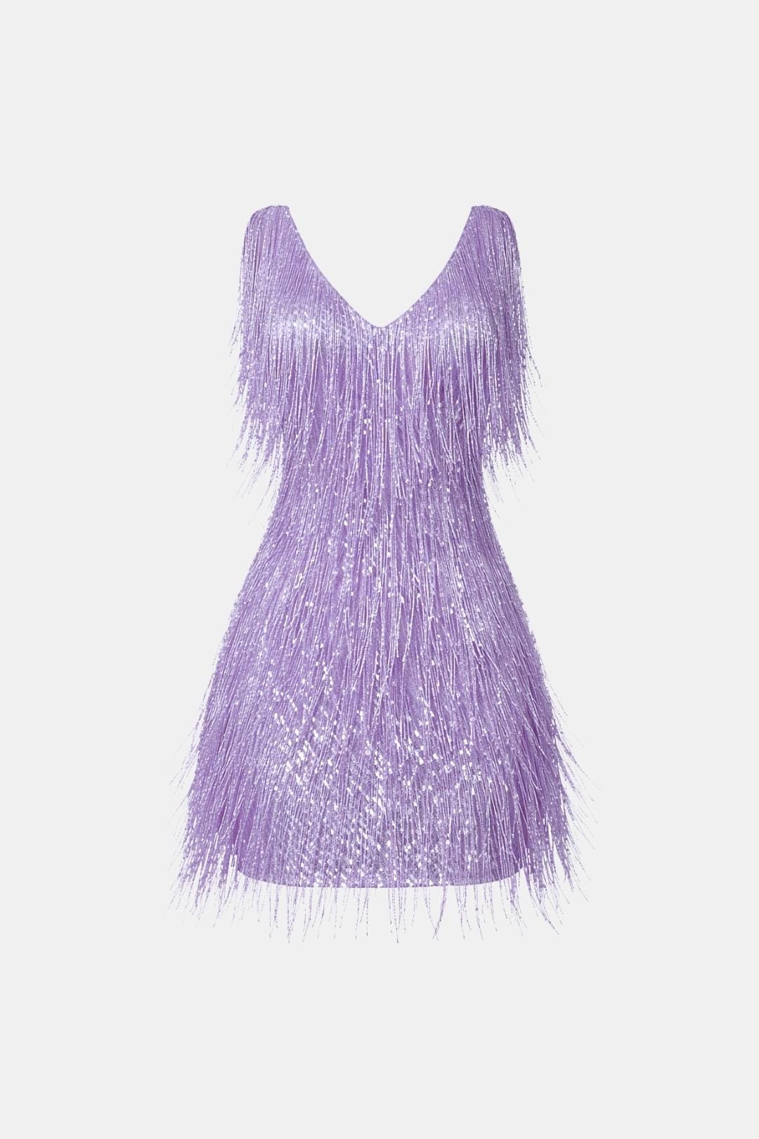 Kyrie – Beaded Fringe Sequin Mini Dress