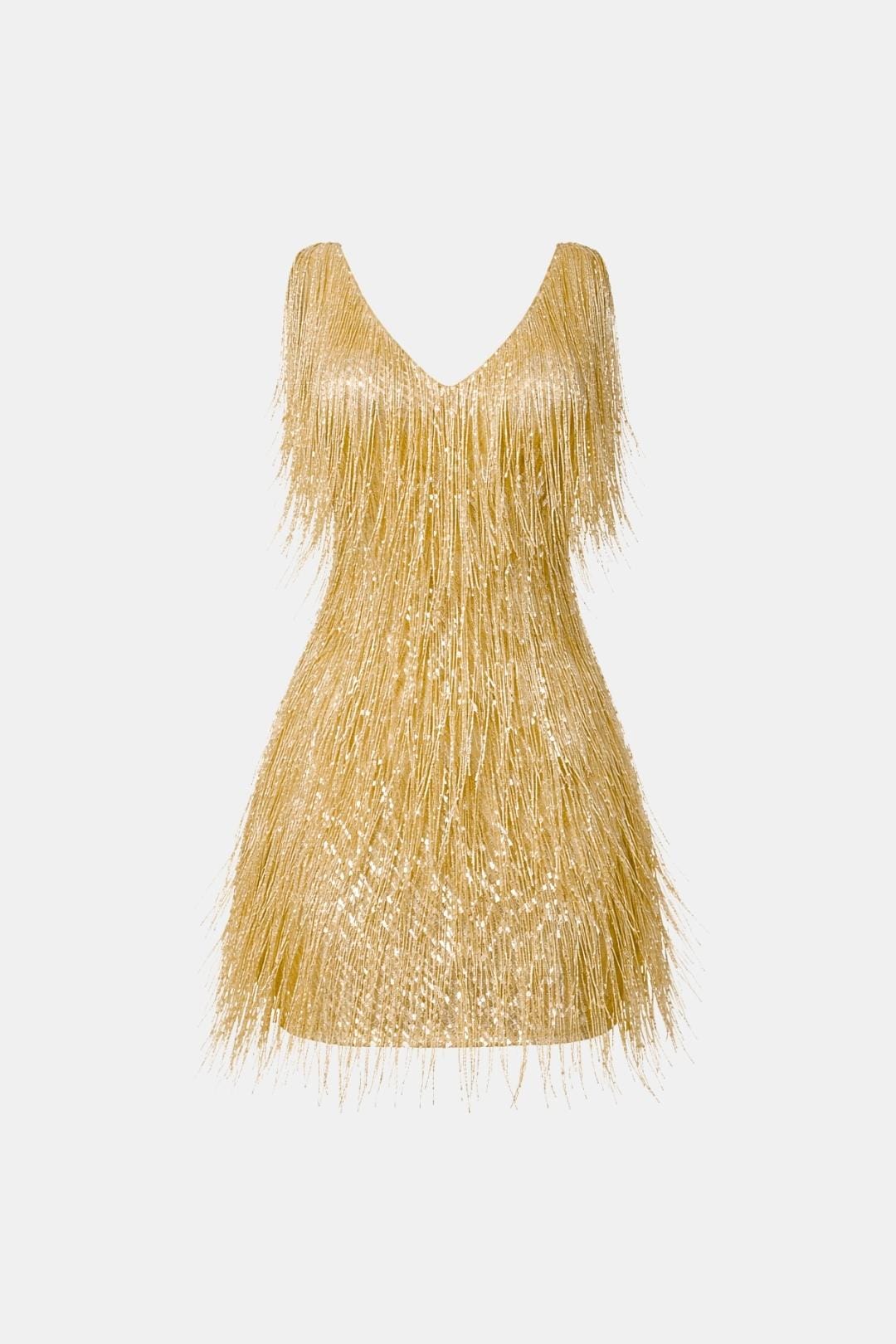 Kyrie – Beaded Fringe Sequin Mini Dress