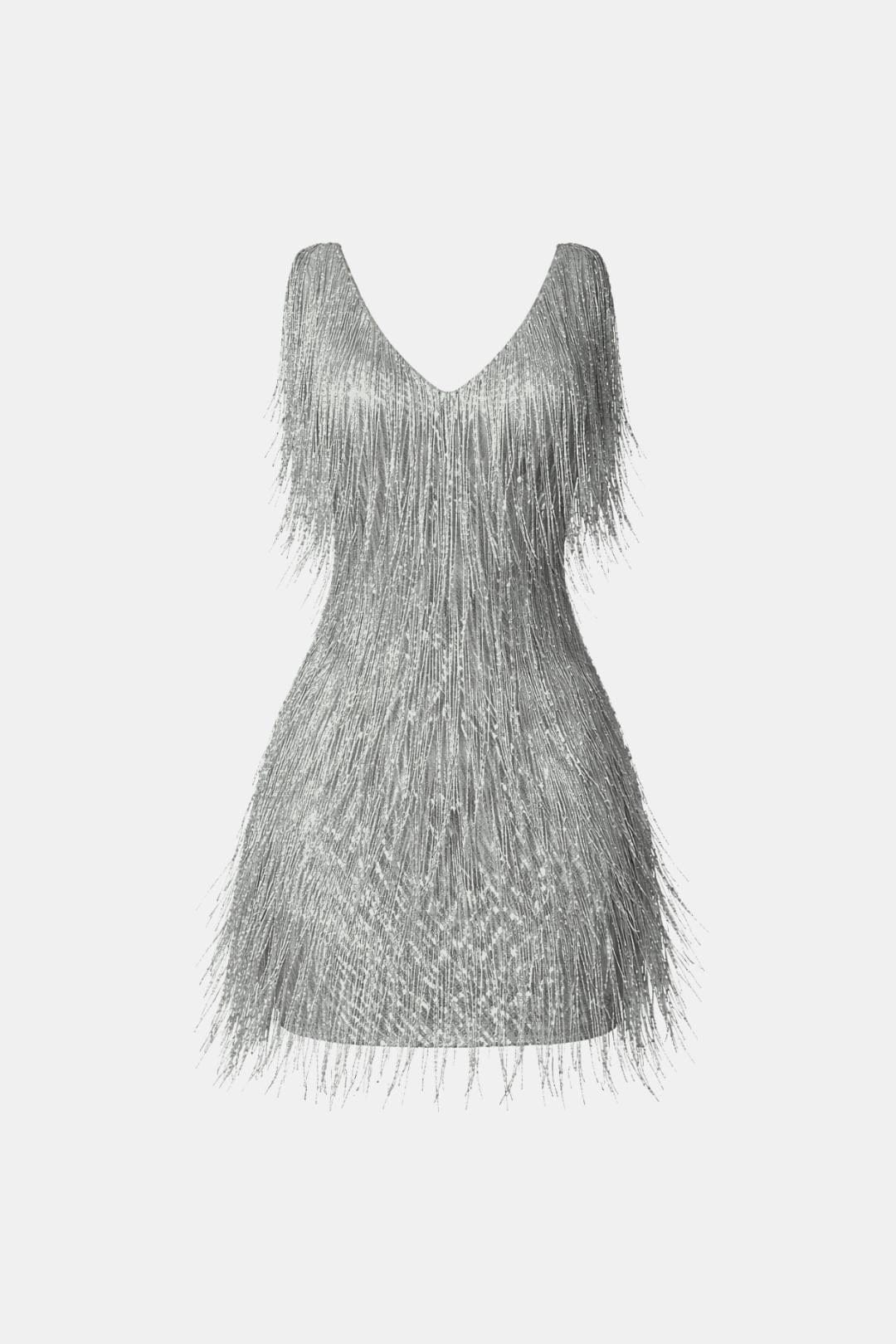 Kyrie – Beaded Fringe Sequin Mini Dress