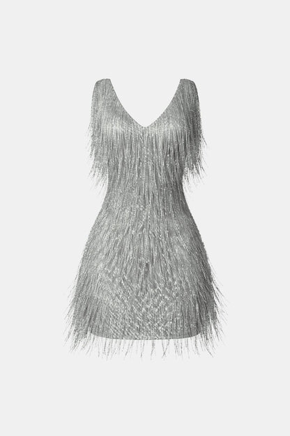 Kyrie – Beaded Fringe Sequin Mini Dress