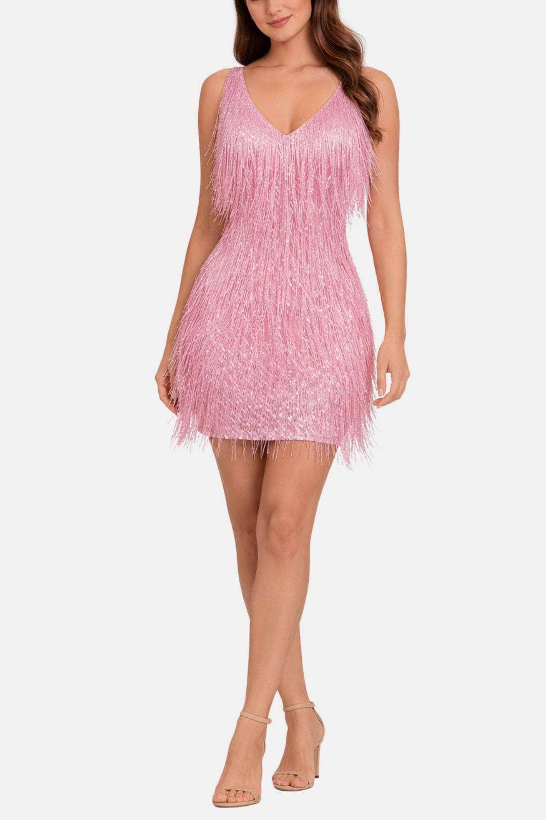 Kyrie – Beaded Fringe Sequin Mini Dress