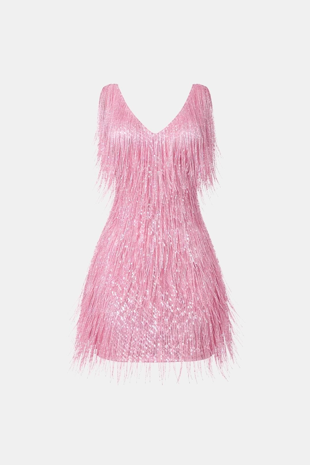 Kyrie – Beaded Fringe Sequin Mini Dress