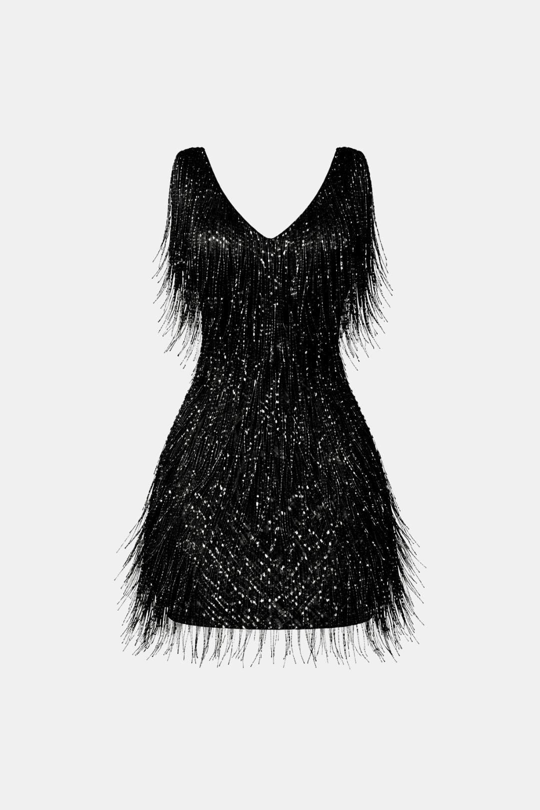 Kyrie – Beaded Fringe Sequin Mini Dress