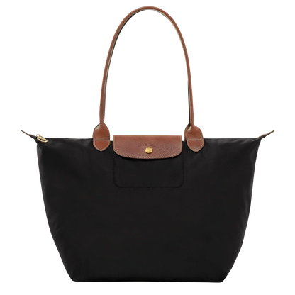 Große Nylon Shopper — Schwarz