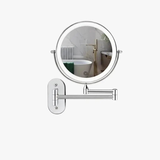 LED Bathroom Mirror | 10× Magnification Vanity Mirror with Adjustable Lighting and Chrome Finish