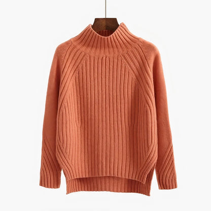 Pull Col Roulé Femme en Laine – Maille Douce et Chaude Confortable