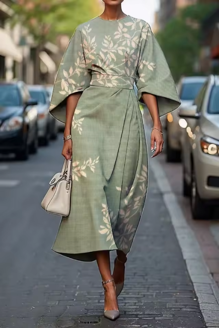 Moxlan | Élégante Robe à Motif Floral