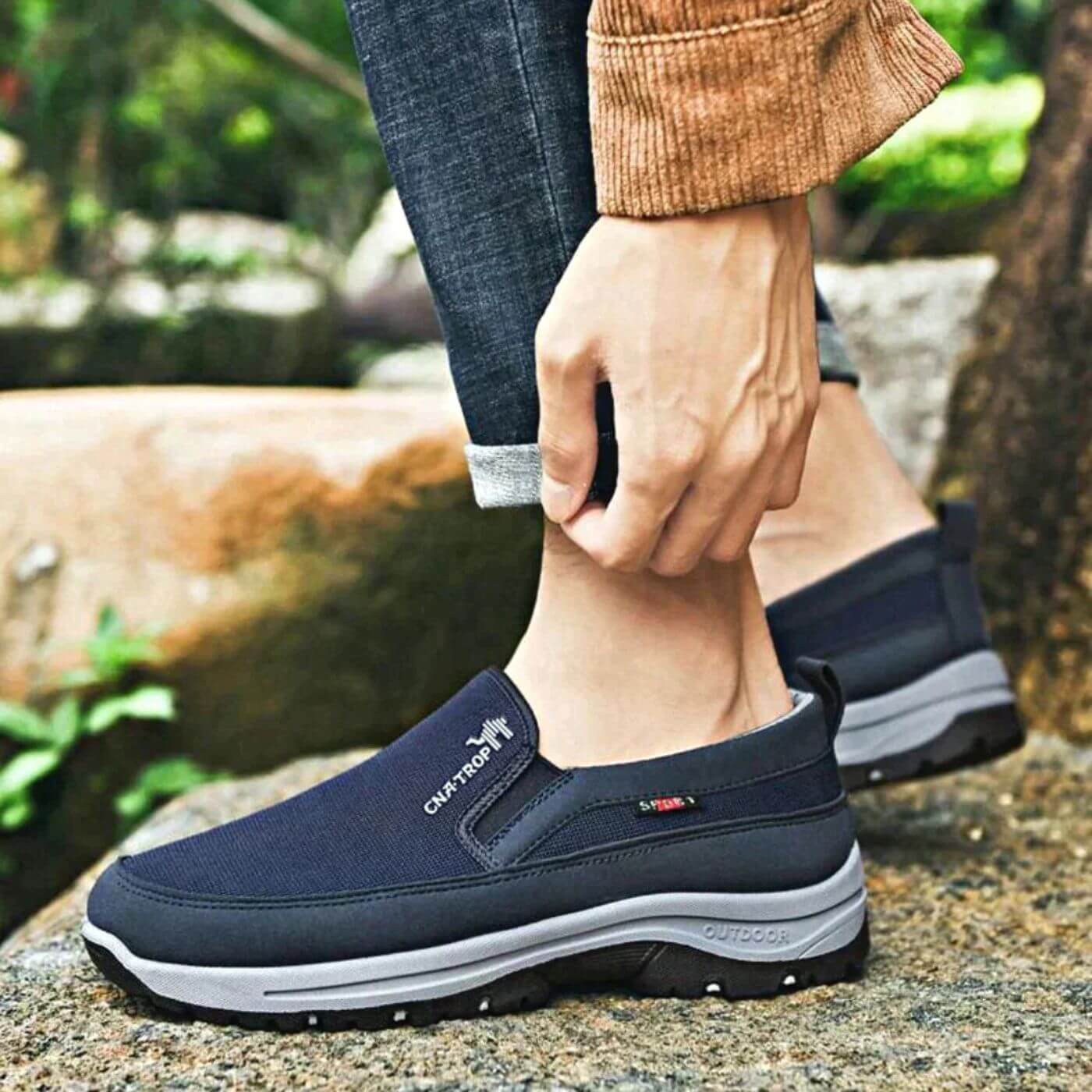 Men's Orthopedic Leather Slip On Walking Shoes