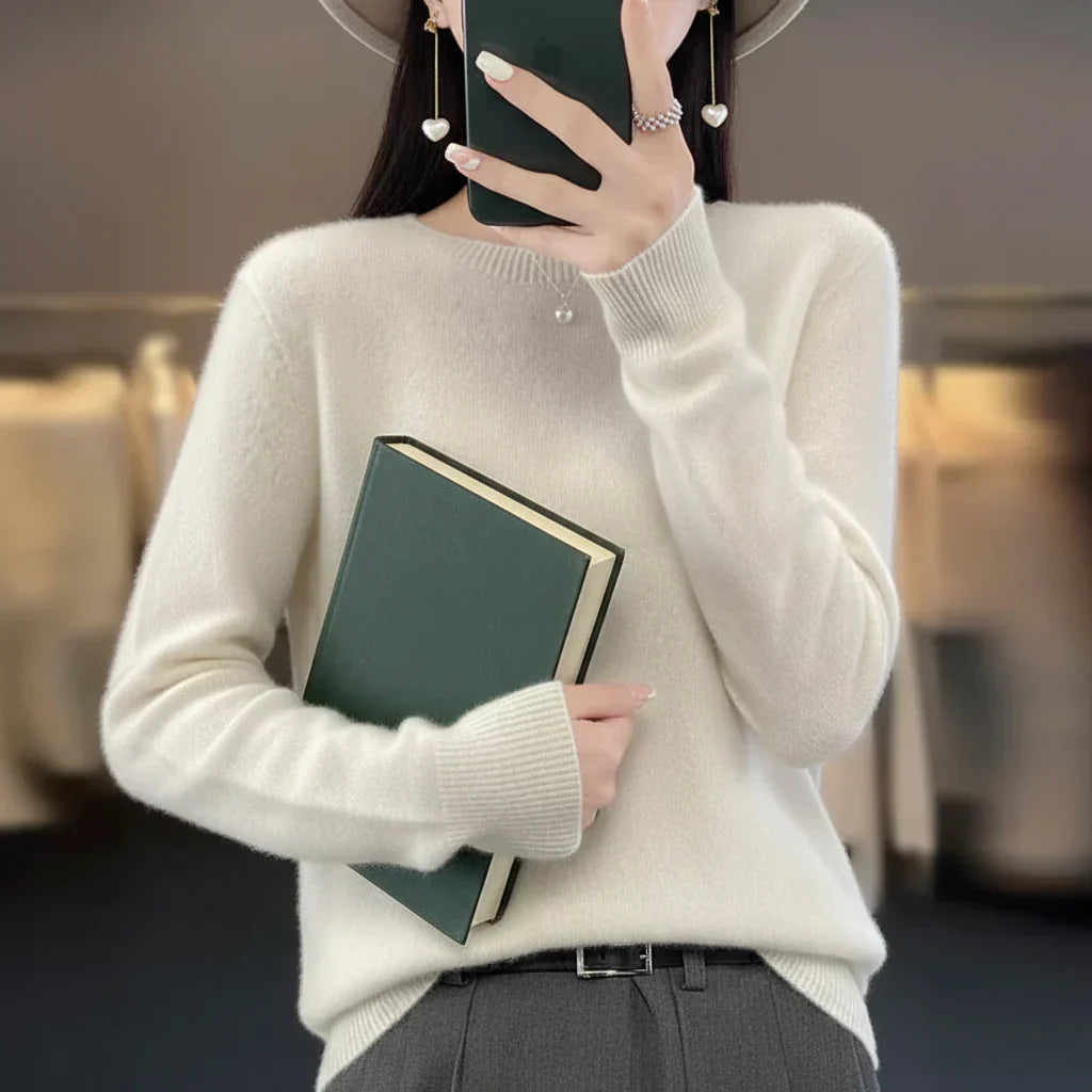 Eleganter Kaschmirpullover für Damen – Rundhals und Warm