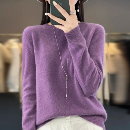Eleganter Kaschmirpullover für Damen – Rundhals und Warm