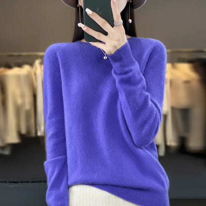 Eleganter Kaschmirpullover für Damen – Rundhals und Warm