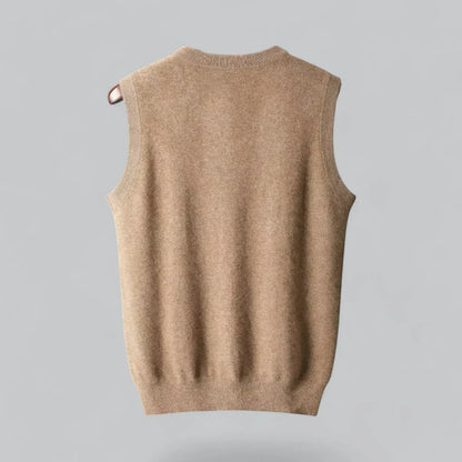 Men’s Wool V Neck Sweater Vest Timeless Comfortable Layering Knitwear Smart Casual Outfit