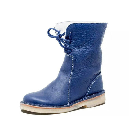Warm and Elegant Winter Lace-Up Ankle Boots for Women
