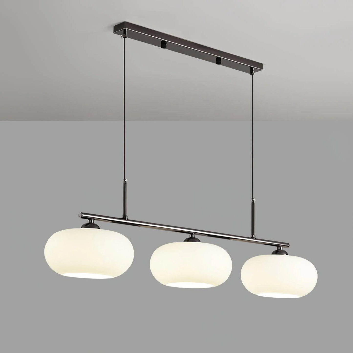 Lampa Wisząca Bauhaus 3-Głowicowa z Regulacją Wysokości – Nowoczesna Lampa do Salonu i Jadalni 0